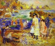 Children at the Beach at Guernsey, Pierre-Auguste Renoir